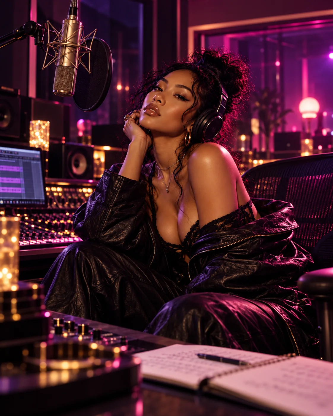 AI-generated fictional midnight recording session