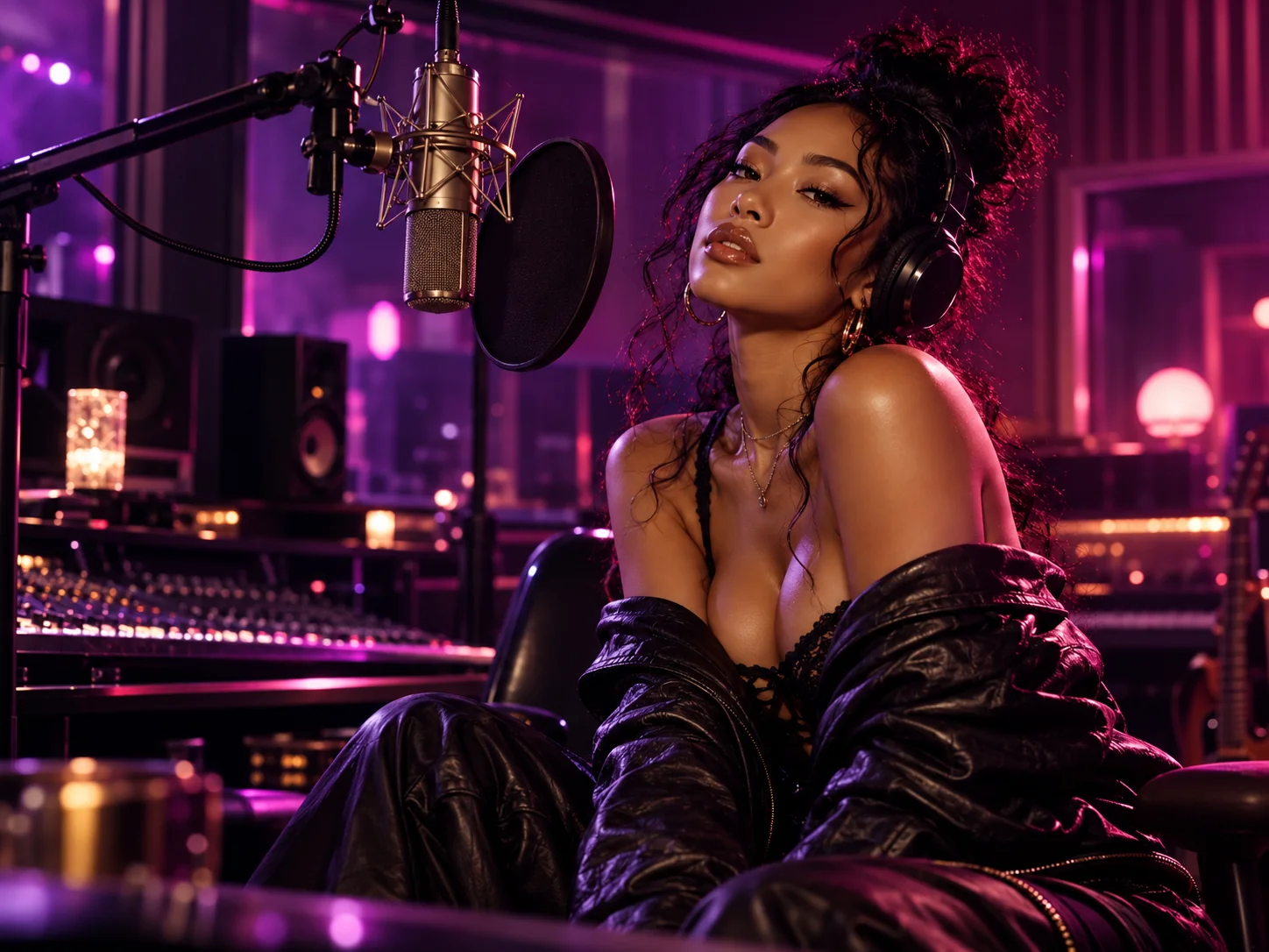 AI-generated fictional R&B recording session