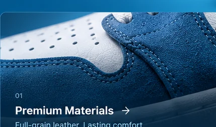 Close-up concept illustration of blue and white sneaker material